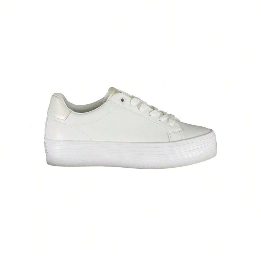Calvin Klein Sleek Lace-Up Sneakers With Contrast Women's Detail - 白色 - 查看 1