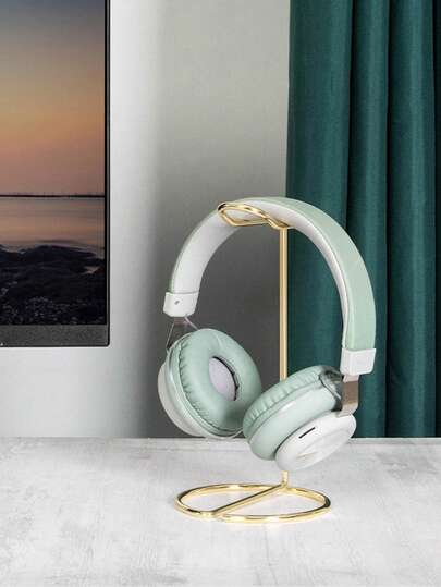 1 st/2 st 23x11 cm metallbas hörlursställ/telefonhållare, guld/rosaguld färg bordshörlurar och telefonfäste displayställ