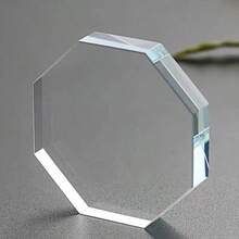 定制 1 件新家居桌面装饰摆件，温馨浪漫人造水晶透明八角形结婚周年生日礼物 - 無色 - 查看 8