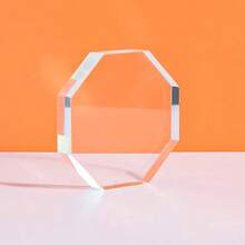 定制 1 件新家居桌面装饰摆件，温馨浪漫人造水晶透明八角形结婚周年生日礼物 - 無色 - 查看 4