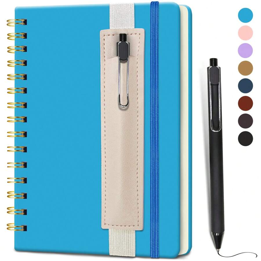 Sổ tay xoắn ốc - 5,7"X 8,27", 160 trang có dòng kẻ - Nhật ký du lịch A5 dành cho học sinh nữ, Hộp đựng bút & bút, Bìa cứng, Dùng để viết, Quà tặng - Một cỡ - Xem 1