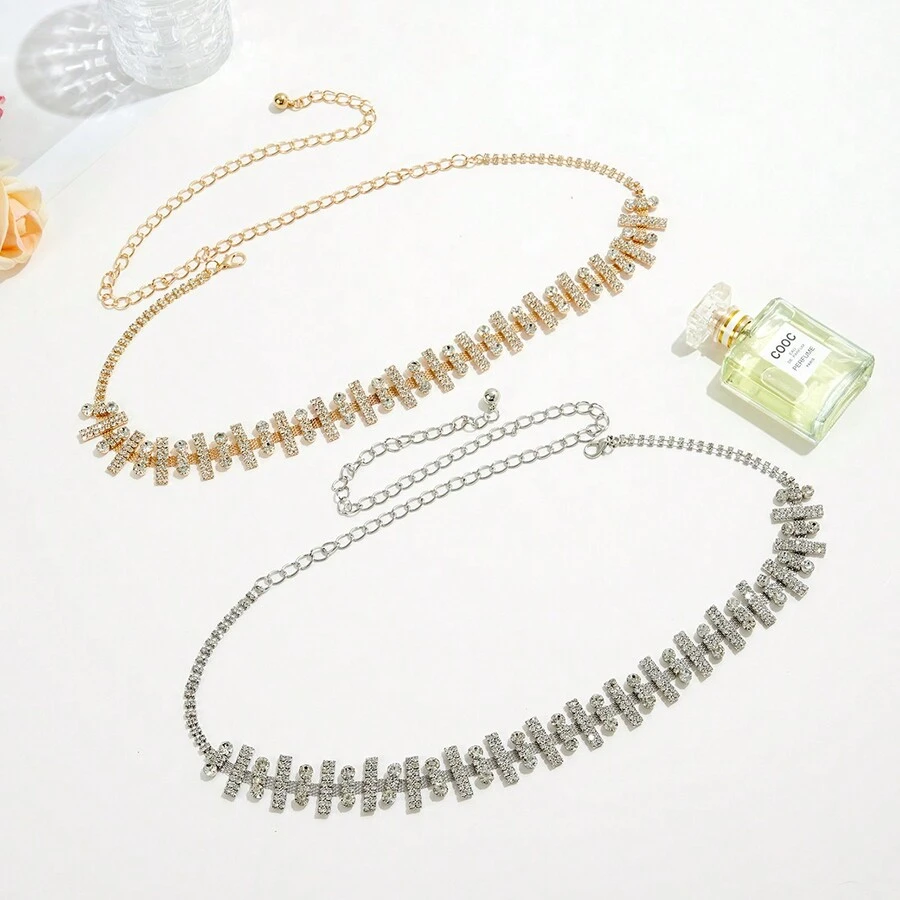 Thắt lưng đính đá Rhinestone cho nữ, Thắt lưng lấp lánh thời trang, Phụ kiện thắt lưng lấp lánh hợp thời trang - Nhiều màu - Xem 1