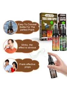恶搞臭屁喷雾整人玩具臭屁整人娱乐便便气味炸弹臭屁味（多种口味）（包装以实物为准）,圣诞节 - 黑色 - 查看 9