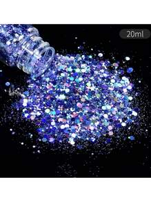 19 色 DIY 手工树脂水晶环氧闪光粉混合物，包括激光全息六角形闪光薄片，20 毫升，用于树脂模具颜色调整、美甲、圣诞节和万圣节闪光装饰、艺术和工艺品 - 環氧樹脂珠光粉 - 查看 16