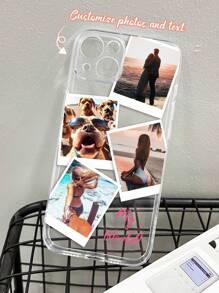 Customized Cute & Sexy Photo Phone Case, Suitable For Daily Life, Girlfriend, Friends, Landscape, Beach, Swimming, Pets, Compatible With IPhone 11 Pro/13 Pro/15 Pro Max, XR, 13, 15, 16 Pro Max, Transparent Soft TPU Protective Cover,2025 Halloween Accessories,Cell Phones & Accessories,Photo Customized Phone Case, Customized Phone Cover - Clear - View 6