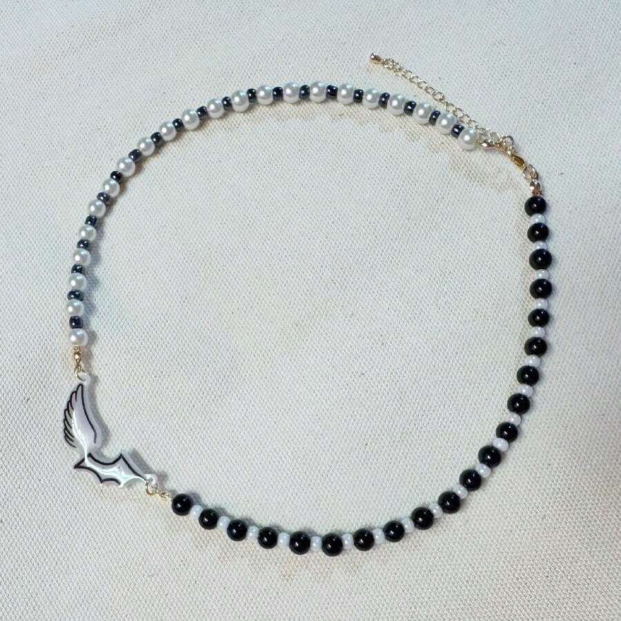 Collar Alas De Ángel Con Diablo Duki - Beis - Ver 1