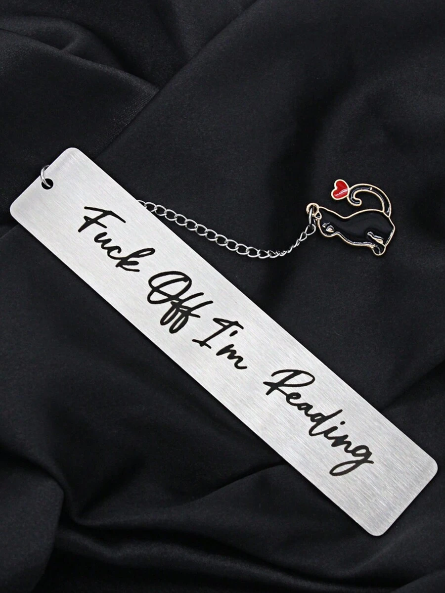 Stainless Steel Black Cat Bookmark With Chain: Adorable For Cat Lovers And Bookworms Christmas Gifts Gift Thanksgiving Y2K Gifts For Women - Multicolor - View 1