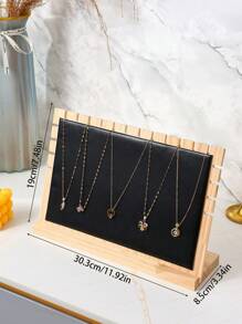 1pc Removable Multi-Color Minimalist Wooden Necklace Pendant Display Rack, Jewelry Display Board, Gift For Women, Jewelry Shop Display Prop Back To School
