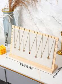 1pc Removable Multi-Color Minimalist Wooden Necklace Pendant Display Rack, Jewelry Display Board, Gift For Women, Jewelry Shop Display Prop Back To School