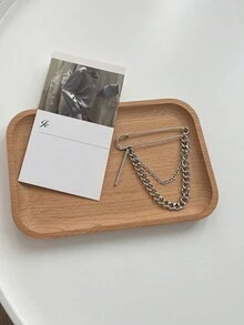 Ghim cài áo xích thời trang, Phụ kiện trang trí kim loại thời trang đường phố, Phụ kiện quần áo Unisex, Vừa vặn với vòng eo, Thích hợp làm quà tặng Giáng sinh, Năm mới, Ngày lễ tình nhân - Nhiều màu - Xem 10