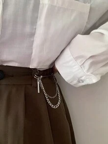 Ghim cài áo xích thời trang, Phụ kiện trang trí kim loại thời trang đường phố, Phụ kiện quần áo Unisex, Vừa vặn với vòng eo, Thích hợp làm quà tặng Giáng sinh, Năm mới, Ngày lễ tình nhân - Nhiều màu - Xem 11