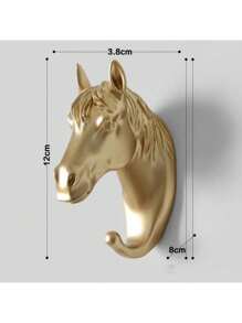 1 件，金色鹿头收纳架 - 多功能壁架，带钥匙架和创意衣架，适用于家居装饰 - 金色 - 查看 21