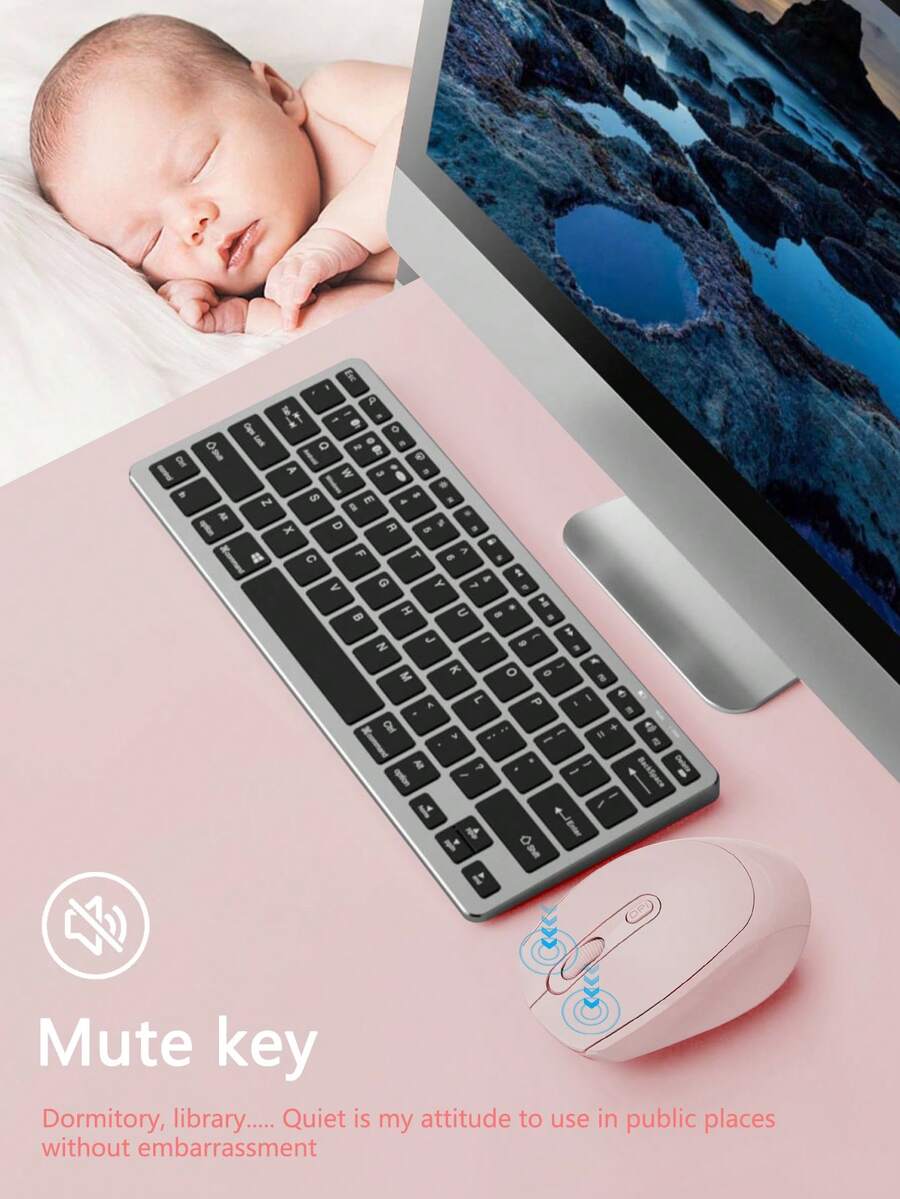 1pc Bluetooth Dual Mode Wireless Rechargeable Silent Mouse, Backlit