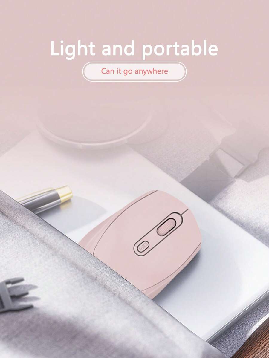 1pc Bluetooth Dual Mode Wireless Rechargeable Silent Mouse, Backlit