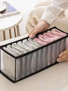 升级版内衣柜收纳盒，6 件胸罩收纳盒，内衣袜子收纳盒，内衣和衣物收纳盒 - 彩色 - 查看 14