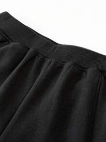 mini bala 男童女童新款可调节宽松长裤2024年秋季 - 黑色 - 查看 6