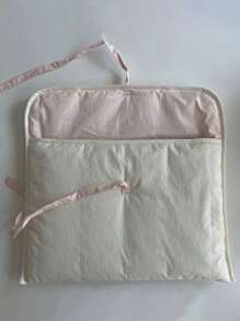 刺绣定制芭蕾风格粉色蝴蝶结夹笔记本和平板电脑包 1 英寸 iPad 内袋平板电脑保护套。黑粉蝴蝶结扁平收纳袋，女士甜美旅行化妆品收纳袋 - 彩色 - 查看 7