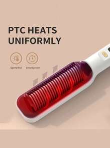 [欧洲/美国标准] 电动直发刷，平板熨斗工具，打造完美顺滑的发型，美发工具，美发产品及配件，美发沙龙美容旅行必备品