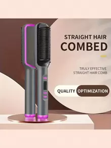 [欧洲/美国标准] 电动直发刷，平板熨斗工具，打造完美顺滑的发型，美发工具，美发产品及配件，美发沙龙美容旅行必备品