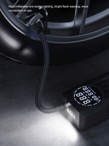 8000mAh Portable Car Jump Starter, 5-In-1 Tire Inflator With Digital Air Compressor, LED Display, USB Charging, Multi-Function Emergency Flashlight, Outdoor Sports Wireless Air Pump, LED Lighting - Multicolor - View 7