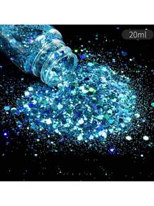 19 色 DIY 手工树脂水晶环氧闪光粉混合物，包括激光全息六角形闪光薄片，20 毫升，用于树脂模具颜色调整、美甲、圣诞节和万圣节闪光装饰、艺术和工艺品 - 環氧樹脂珠光粉 - 查看 14