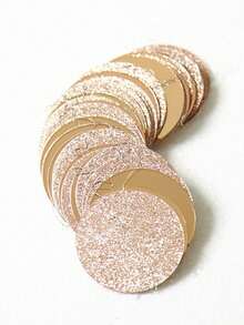 闪光香槟金装饰纸波尔卡圆点花环派对丝带背景吊袜带挂饰横幅 / 婚礼 / 单身派对 / 新娘送礼会 / 圣诞节 / 家庭 / 订婚 / 新年 - 粉紅金色 - 查看 8