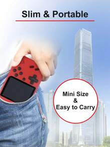 Consola de juegos portátil con 400 en 1 juegos retro, consola de videojuegos recargable con salida de TV AV, mini consola de juegos portátil regalo para niños - Multicolor - Ver 4