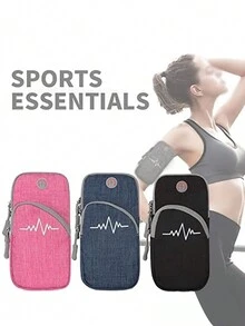 1 件运动跑步手机臂包，男女通用健身装备心电图户外腕带袋，兼容 iPhone - 彩色 - 查看 3