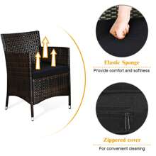 Outdoor Table & Chair Sets - Black - View 4