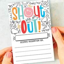 20pcs Set Fun Shout Out Cards For Employees, Office Staff, Teachers - Employees Appreciation And Recognition Reward Cards For Work Bulletin Board - Multicolor - View 8