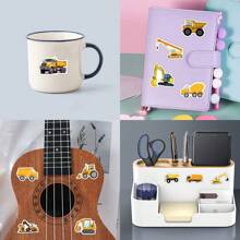 55Epcsxcavator Máy xúc Máy móc xây dựng Graffiti Nhãn dán trang trí Hành lý Nhãn dán xe tay ga Bán buôn - Nhiều màu - Xem 9