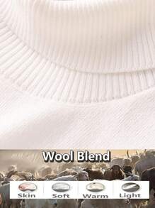 1 pieza Accesorio de bufanda de cuello para mujer de mezcla de lana de unicolor con cuello alto falso, accesorio de cuello cálido para otoño/invierno - multicolor - Ver 10