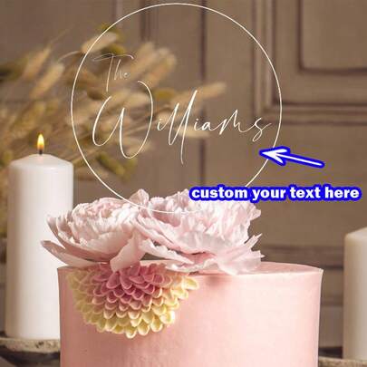 Customized Birthday Cake Decoration Banner, Happy Birthday Cake Decor, Customized Acrylic, Suitable For Any Occasion, Birthday Anniversary Celebration, Family & Friends Gathering, Personalized Design