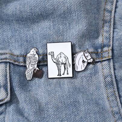 3 件/套卡通动物珐琅别针定制装饰胸针饰品翻领包徽章珠宝礼品别针背包别针衣服包饰学校 Kpop 教师用品包饰可爱办公室配件衬衫夹克圣诞节万圣节秋冬配饰，适合青少年、青年、男士、休闲、户外、运动、度假、毕业礼物、生日、日常穿着衣服别针有趣的教师礼物