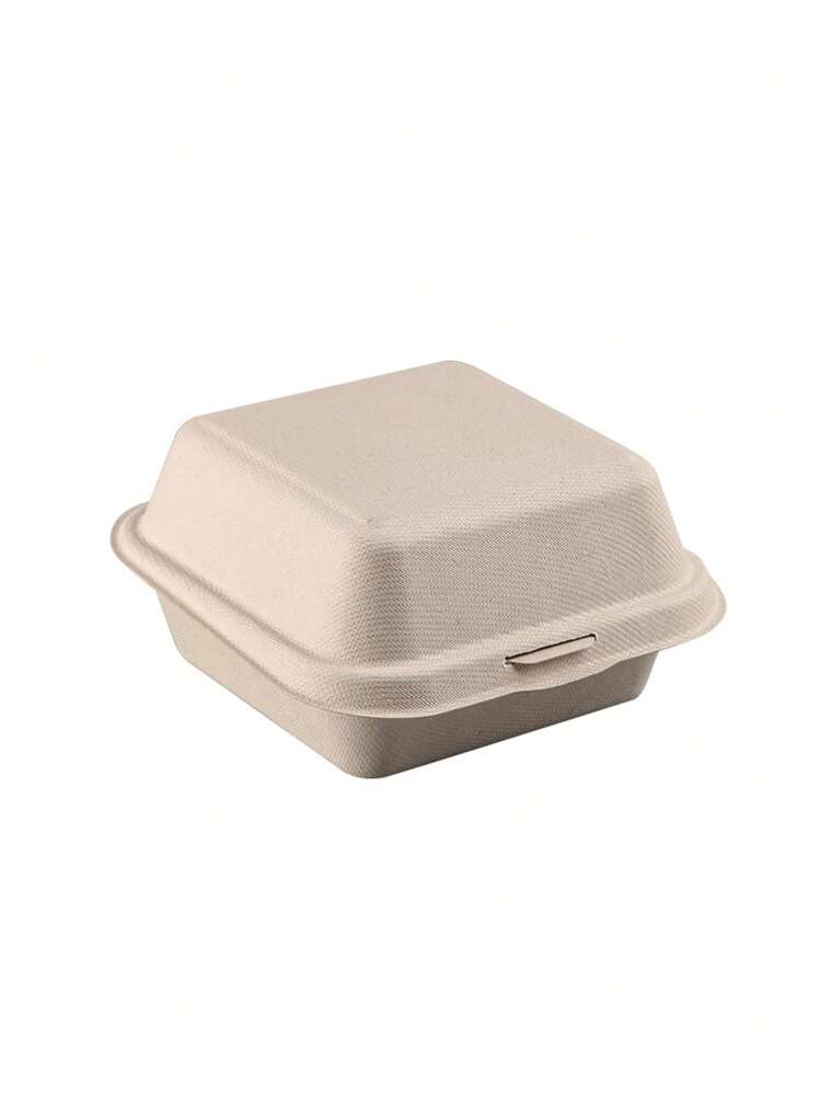 10pcs Lunch Boxes - Microwave Friendly, Square Pulp Food Containers Suitable For Burgers And Cakes, Burger Lunch Box, Croissant Cake Box - Multicolor - View 9