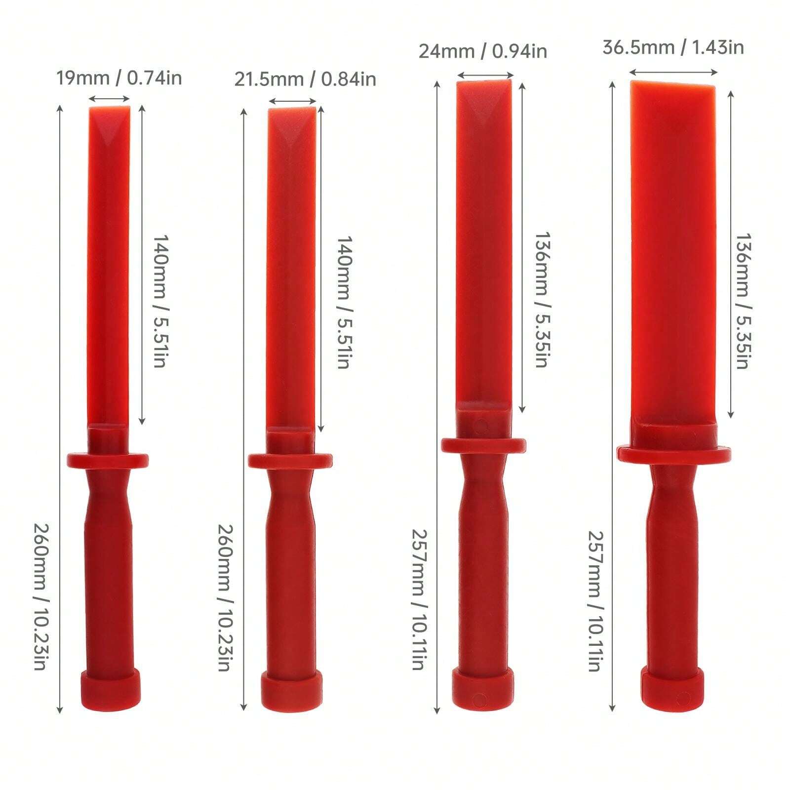 4 PCS Lightweight And Undamaged Easy To Grip Plastic Scraper Tool For