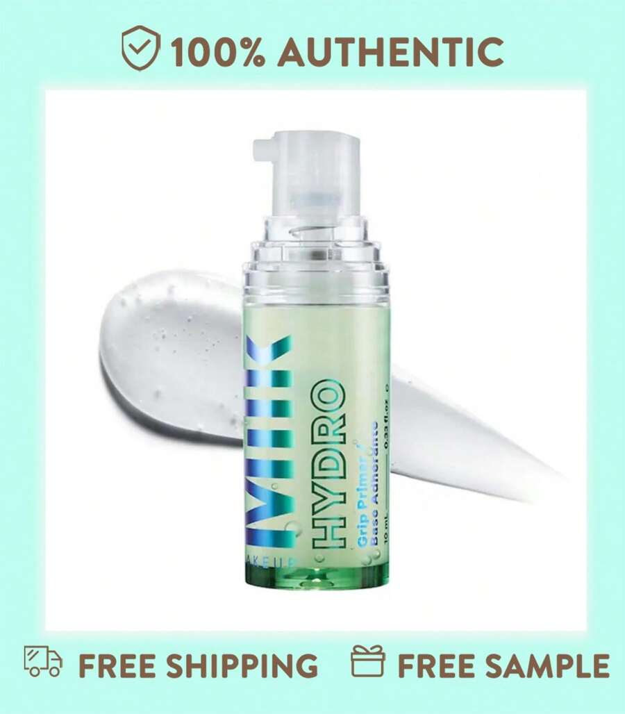 MILK MAKEUP Hydro Grip Primer Mini - 0.33 Oz / 10 ML, Hydrating, Long-Lasting Primer For A Smooth, Dewy Base. Infused With-Derived  Seed Extract For All-Day Moisture And Makeup Grip. Ideal For All Skin Types. - silicone-free dewy makeup primer - View 1