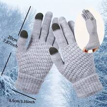 4 đôi găng tay cảm ứng mùa đông cho nữ - Ấm áp, dày và lót nhung cho lái xe và đạp xe | Thời trang và đa năng cho thời tiết lạnh - Nhiều màu - Xem 8