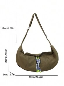 Túi đeo chéo chéo thời trang Âu Mỹ đa năng mới Túi đựng bánh bao thường ngày dung tích lớn Túi đeo vai đi làm Ba lô thể thao bằng nylon Túi tập thể dục ngoài trời - màu xanh lá - Xem 11