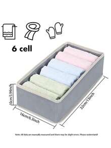 升级版内衣柜收纳盒，6 件胸罩收纳盒，内衣袜子收纳盒，内衣和衣物收纳盒 - 彩色 - 查看 13