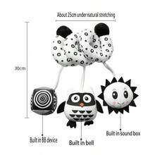 1Pc Giường thú cưng cho bé xung quanh em bé sơ sinh màu đen và trắng ong bọ rùa tiện treo chuông (Phần logo của sản phẩm là ngẫu nhiên) - Nhiều màu - Xem 6