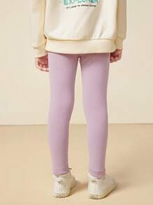 mini bala Young Girl Pants Children's Skin-Friendly 2024 Autumn New Pants - Purple - View 3