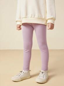 mini bala Young Girl Pants Children's Skin-Friendly 2024 Autumn New Pants - Purple - View 2