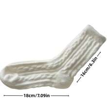 5 双女士毛绒冬季袜子，舒适针织中筒设计，柔软、温暖、有弹性，秋冬保暖袜，纯色地板袜，女士礼物 - 彩色 - 查看 10