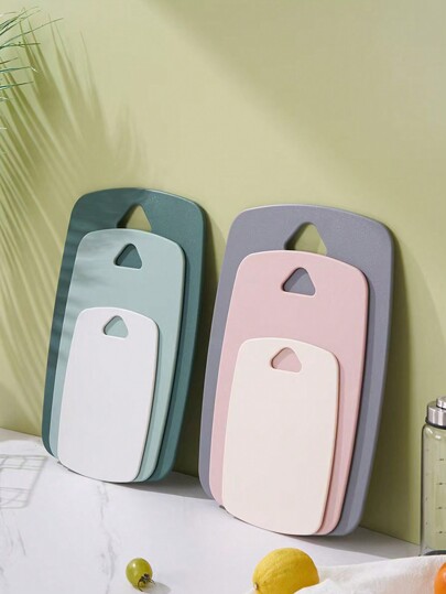 1pc/3pcs PP Cutting Board, Nordic Minimalist Dual-Sided Kitchen Chopping Board, Fruit & Vegetable Cutting Board For Home,