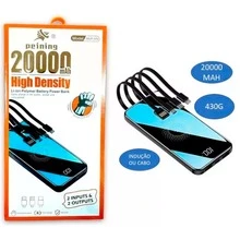 Carregador Portatil Power Bank + 4 Cabos 20000mah AGold/Kaidi/H'maston - Preto - Visão 3