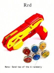 Christmas Decoration Launcher+2 Spinning Tops+Light-Up Toy+Parent-Child Interactive Toy, Best For Birthday And Festival Gifts