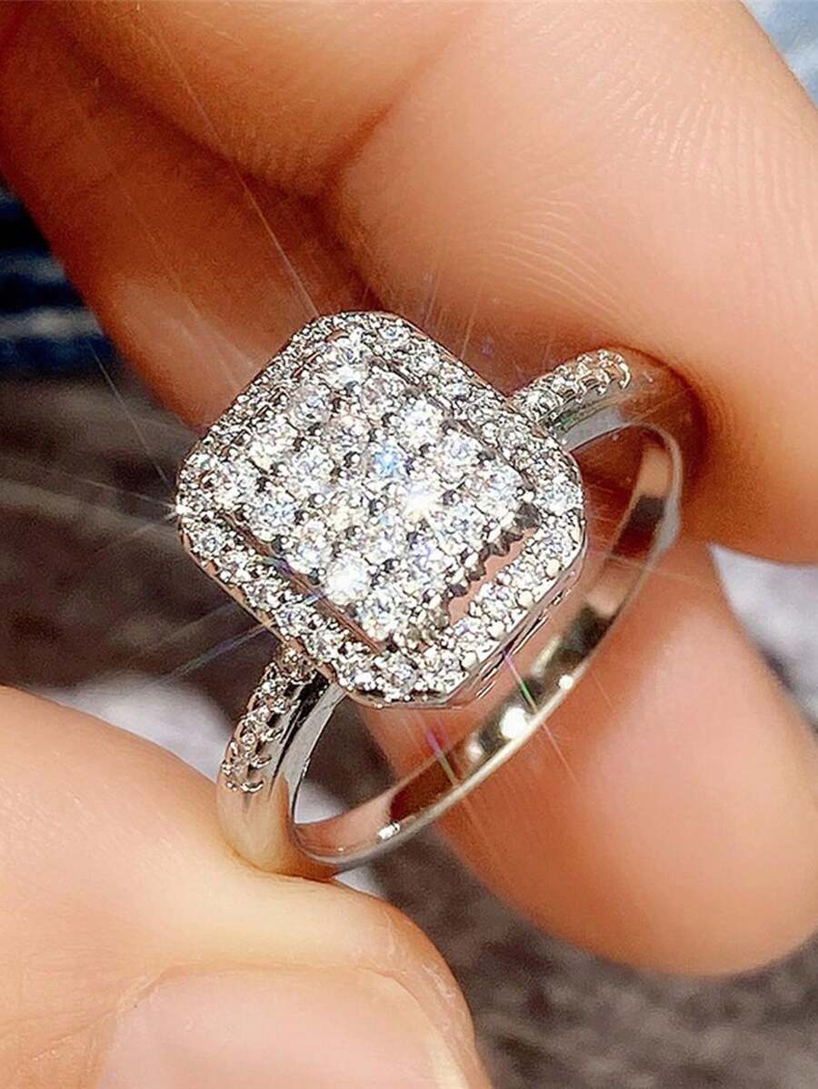 rakol 1 chiếc nhẫn khép kín Cubic Zirconia tối giản, thích hợp để đeo hàng ngày cho phụ nữ - vòng kín - Xem 1