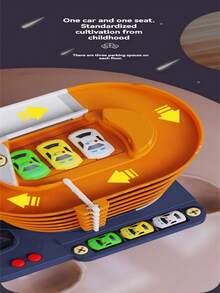 Juego de Set de Pista de Carreras, Estacionamiento y Garaje Educativo para Niños (Colores Aleatorios para el Coche, Piezas de Carretera y Pegatinas) - Multicolor - Ver 4