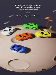 Juego de Set de Pista de Carreras, Estacionamiento y Garaje Educativo para Niños (Colores Aleatorios para el Coche, Piezas de Carretera y Pegatinas) - Multicolor - Ver 5